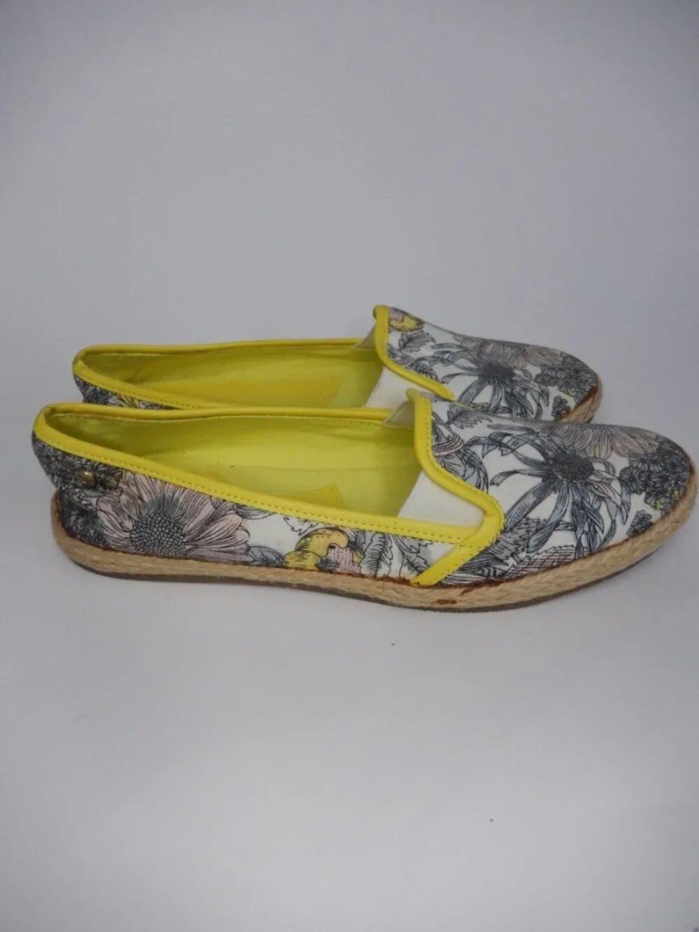 G.H. Bass & Co Women's Mary Jane Siip On Canvas Shoe (Yellow Size 6M)